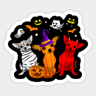 Funny Chihuahua Halloween Costume Gift Sticker